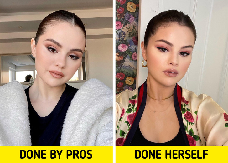 What 12 Celebrities Look Like With Makeup Done by Professionals and Themselves (We’re Not Sure Which One’s Best)