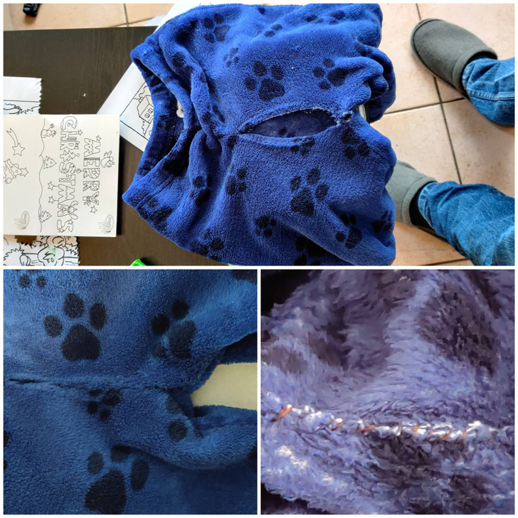 Favorite Pajamas Ripped, Mom at Work All Weekend, and Dad’s First Time Sewing