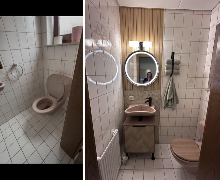 A Rented Bathroom in Germany That Leaned Into the Mauve