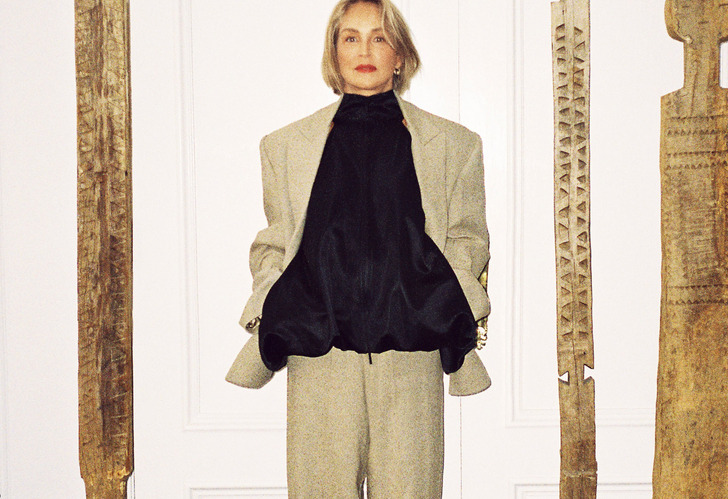 Sharon Stone: The Tousled Chin-Length Bob