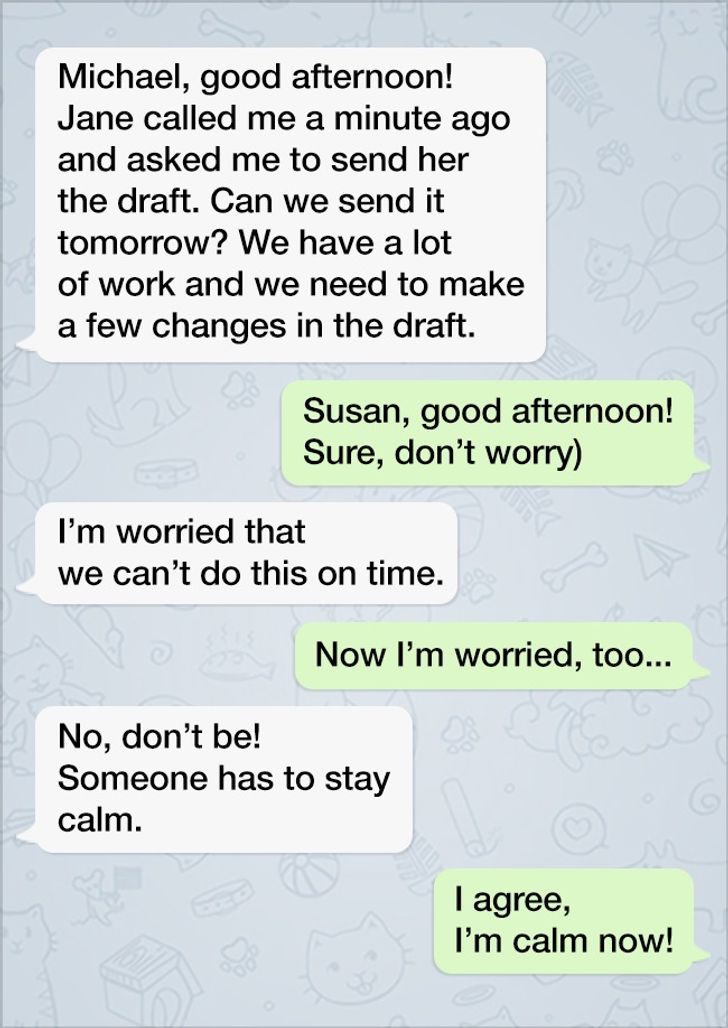 10 Texts From People Who Have Everything Under Control