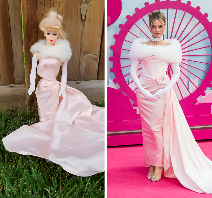 Margot Robbie Paid Homage to Iconic Barbie Dresses on the Red Carpet ...