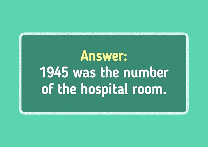 A man was born in 1945, but he’s only 30 years old now. How is this possible? answer