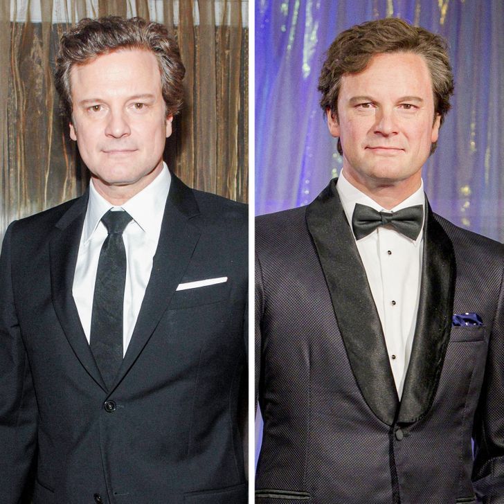 This is Colin Firth. Which picture shows his wax figure?