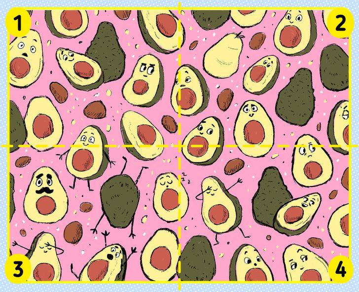 There's a pear in this image, posing as an avocado. Can you spot it?