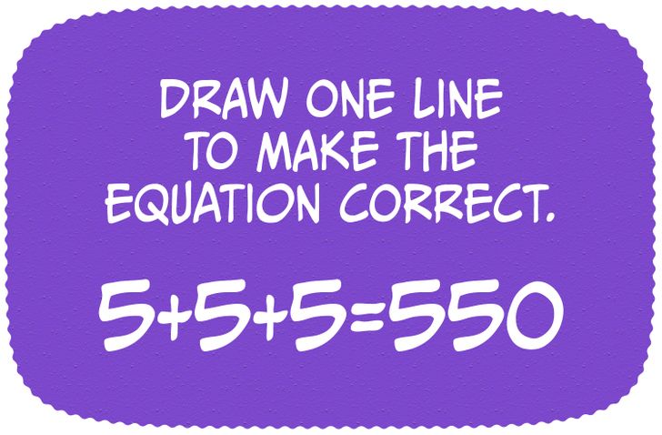 Draw on line to make the equation correct