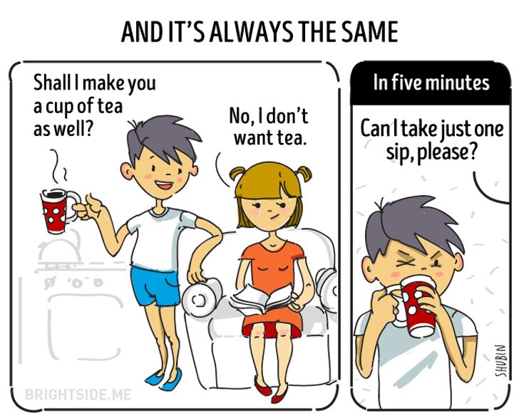 14 cute illustrations that perfectly sum up the life of a typical couple
