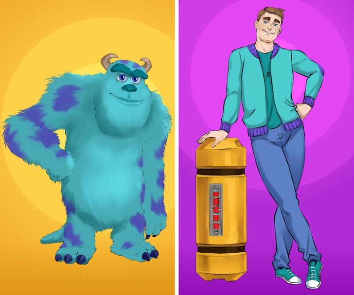 What the Characters From “Monsters, Inc.” Would Look Like if They Were  Human / Bright Side