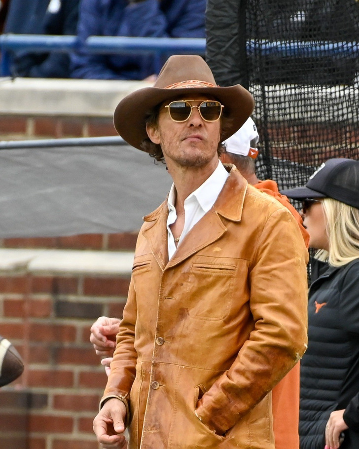 Matthew McConaughey at a University of Texas football game, September 2024