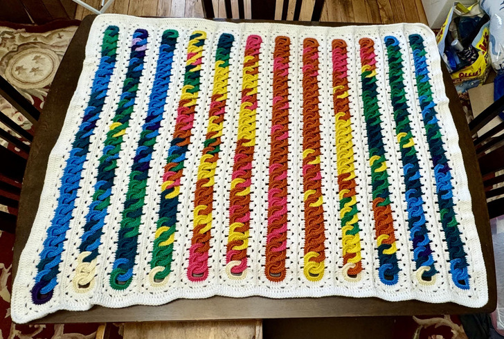 A 2023 Temperature Blanket That Won 4th Place at the County Fair