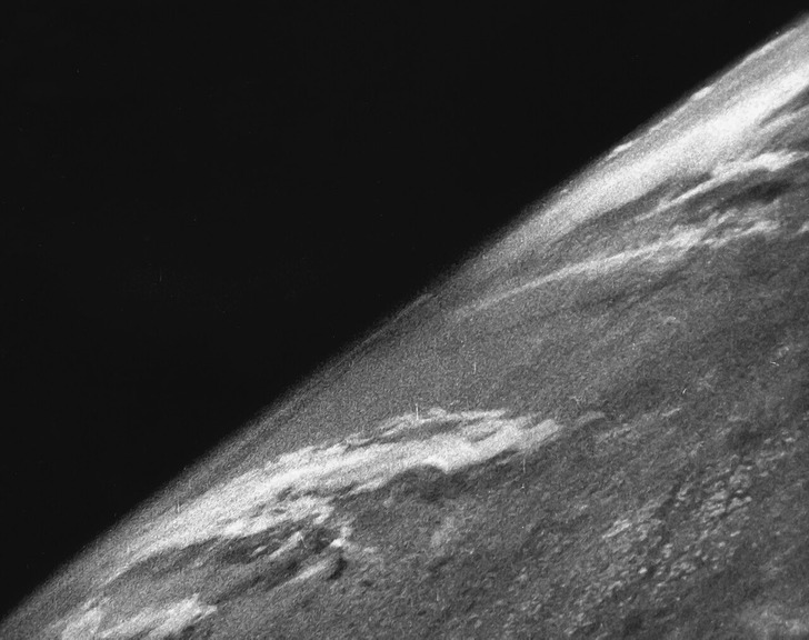 Earth from 65 miles up, Oct. 24, 1946