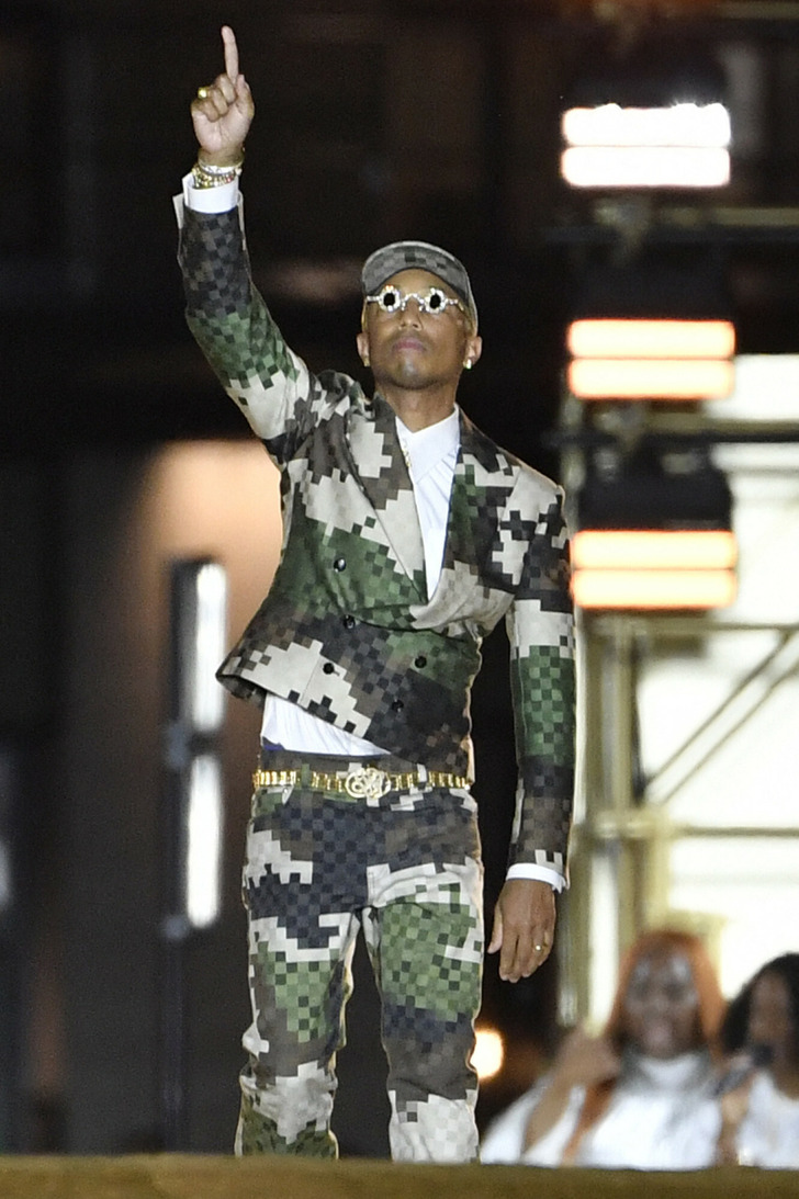 U.S rapper Pharrell Williams attends the Louis Vuitton men's fall