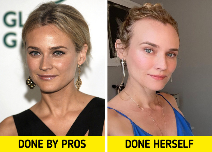 What 12 Celebrities Look Like With Makeup Done by Professionals and Themselves (We’re Not Sure Which One’s Best)