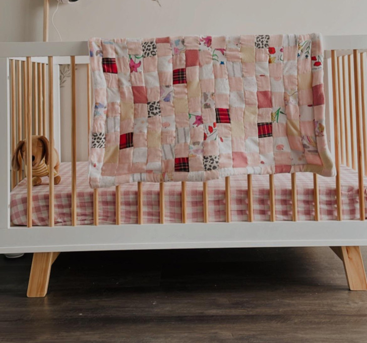 A First-Time Quilter Turned a Baby’s First Year of Onesies Into a Blanket, Uneven Squares and All
