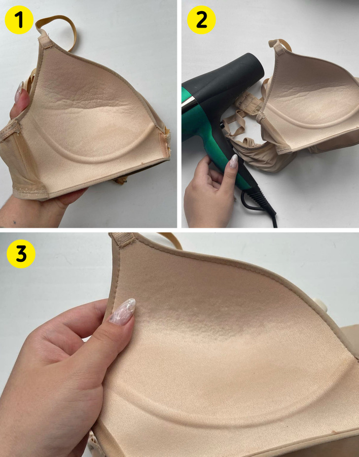 How to fix a wrinkled bra cup? : r/CleaningTips