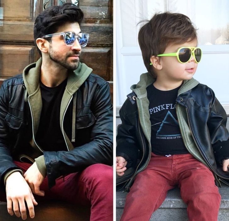 A Toddler Recreates His Uncle’s Photos on Instagram Showing that Charisma Can Be Inherited