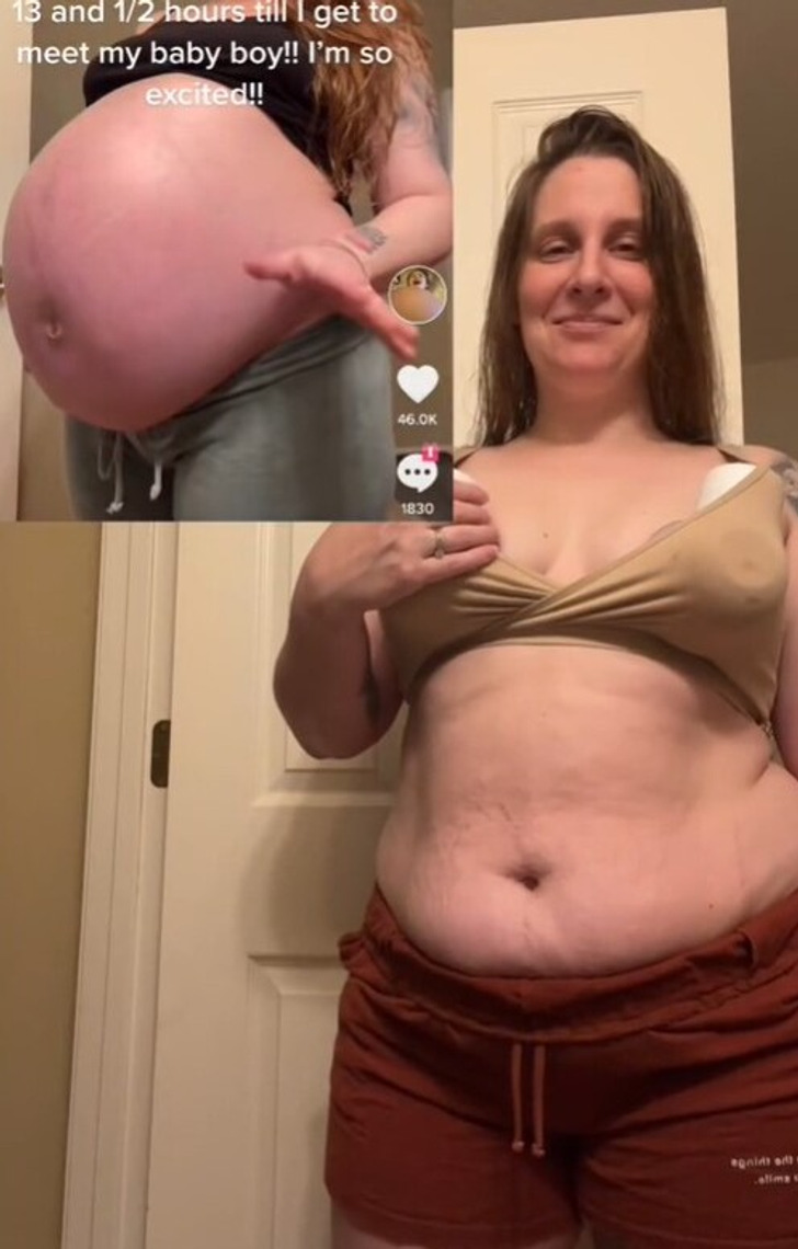 Pregnant woman amazes TikTok viewers with huge bump