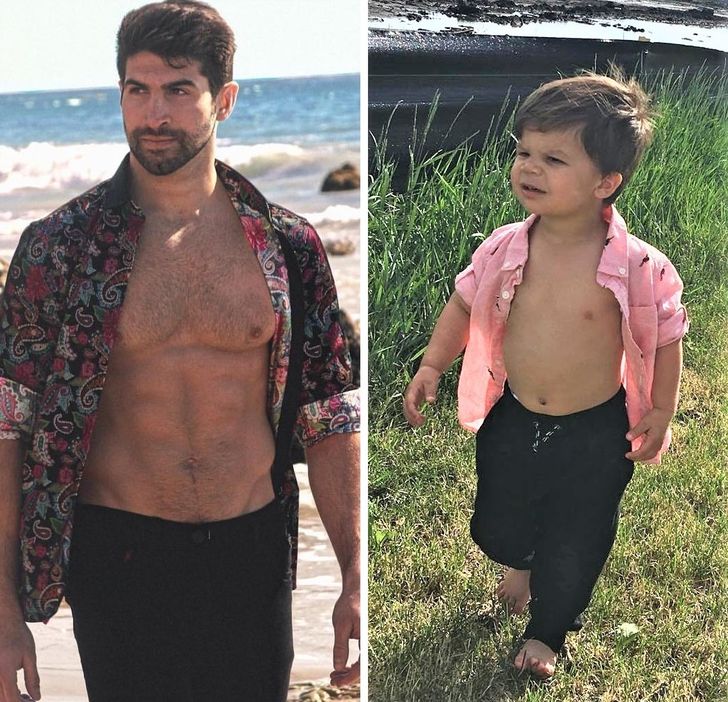 A Toddler Recreates His Uncle’s Photos on Instagram Showing that Charisma Can Be Inherited