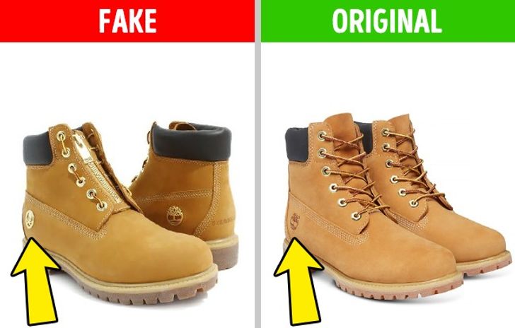 how can you tell fake timberland boots