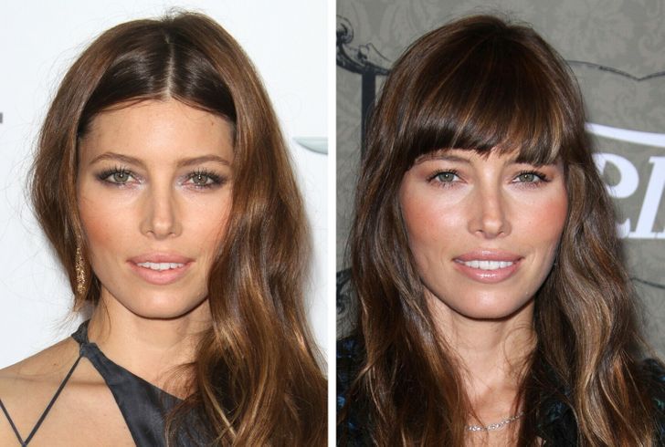 15+ Celebrity Women Who Look Like 2 Different People With and Without Bangs