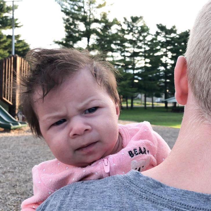 A Baby Born With a Grumpy Face Expression Goes Viral