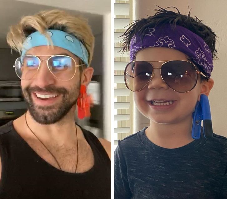 A Toddler Recreates His Uncle’s Photos on Instagram Showing that Charisma Can Be Inherited