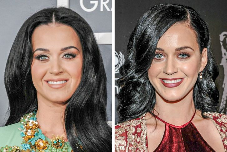 15+ Celebrity Photo Collages That Show How a Hair Part Can Change the ...