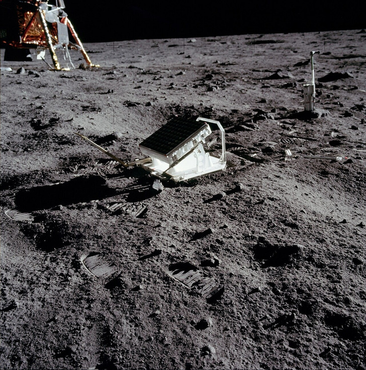 The Apollo 11 laser ranging retroreflector on the Moon, 1969