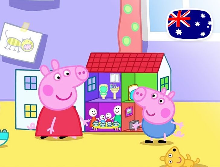 Peppa Pig (partially found American dub of Channel 5 animated