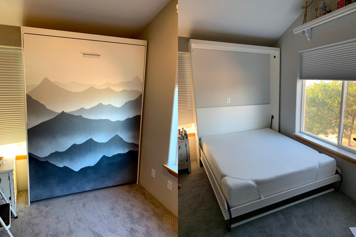 A Murphy Bed So a Mother-in-Law Wouldn't Have to Sleep on the Floor