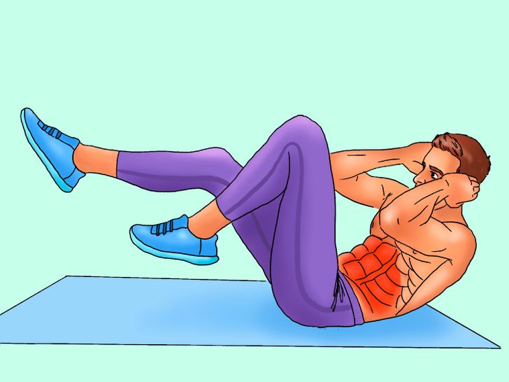 Extended leg online crunches