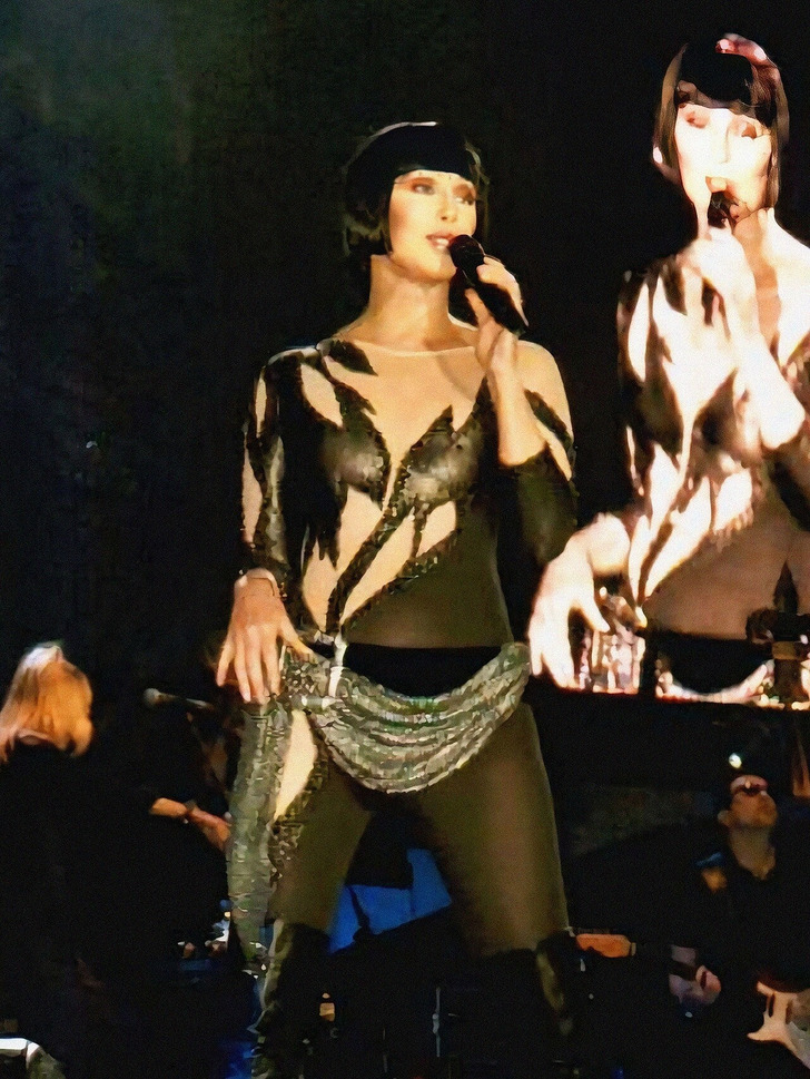 Cher in concert in Rotterdam, October 1999