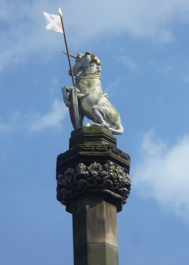 The unicorn on the Mercat Cross, Edinburgh