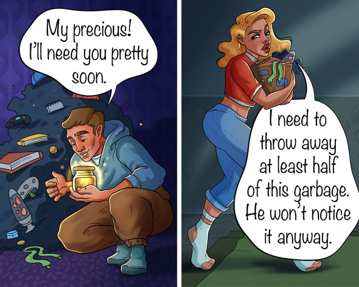 12 Comics That Prove People Often Marry Their Complete Opposites