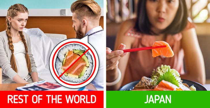 Japan: Raw fish is part of a healthy diet