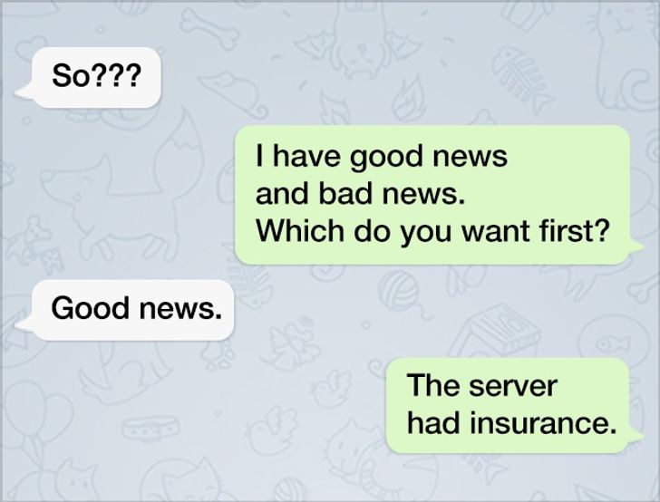 10 Texts From People Who Have Everything Under Control