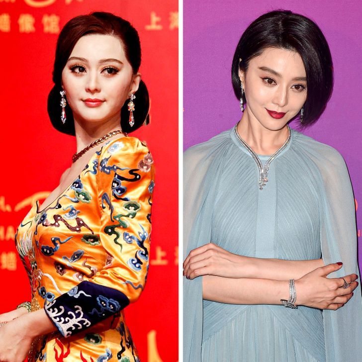 This is Fan Bingbing. Which picture shows her wax figure?