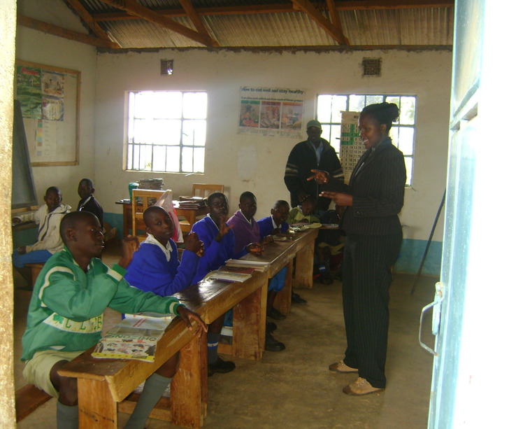 Illustrative photo: deaf students in class at Kayieye school, Kenya