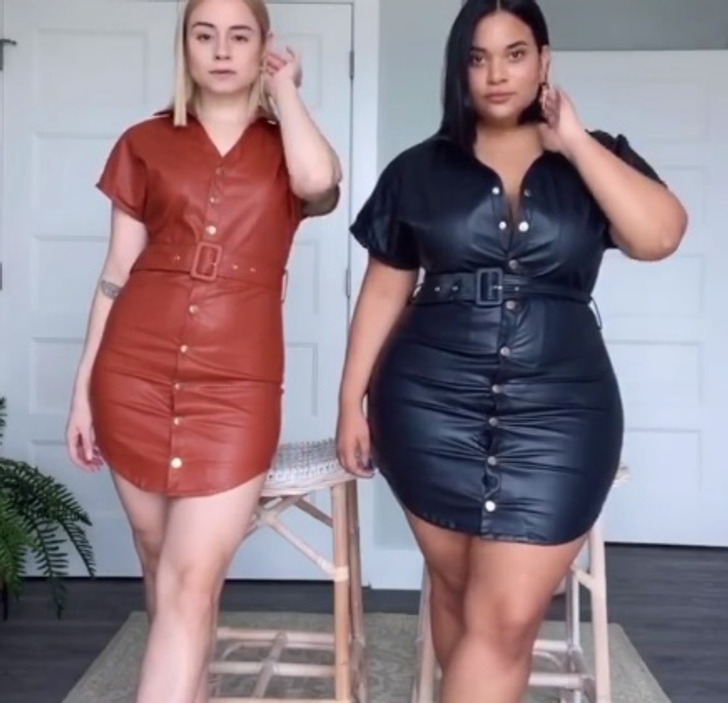 2 Friends Pose in the Same Outfits and Prove It’s Style, Not Size, That Truly Matters
