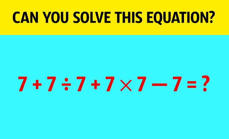 Ok a quick mind game answer da equation #thinkaboutit #mindboggler