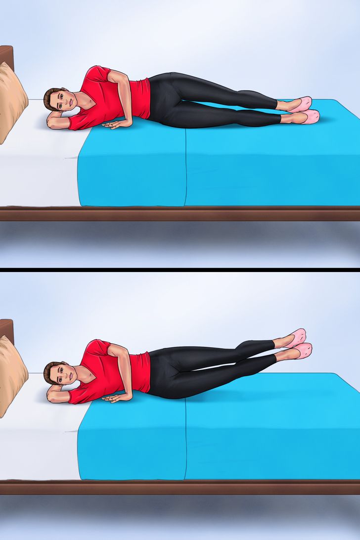 Home workouts - lying side leg raise 