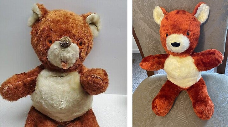 A Bear Bought at 10 to Match Dad’s Waited 16 Years in a Cedar Chest Before Its Owner Fixed Him Up