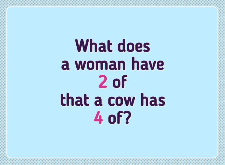 cow and woman riddle