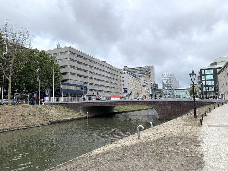 September 2020: the canal back, with a new bridge