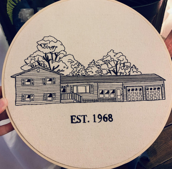 The House Grandpa Built for Grandma, in Backstitches So Tiny It Needed Breaks