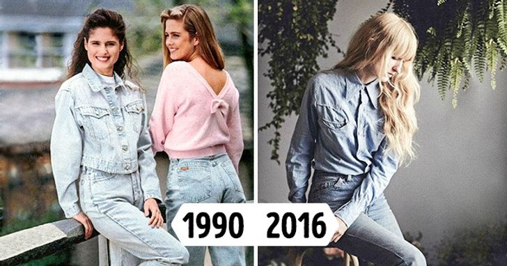 90s fashion denim shirt