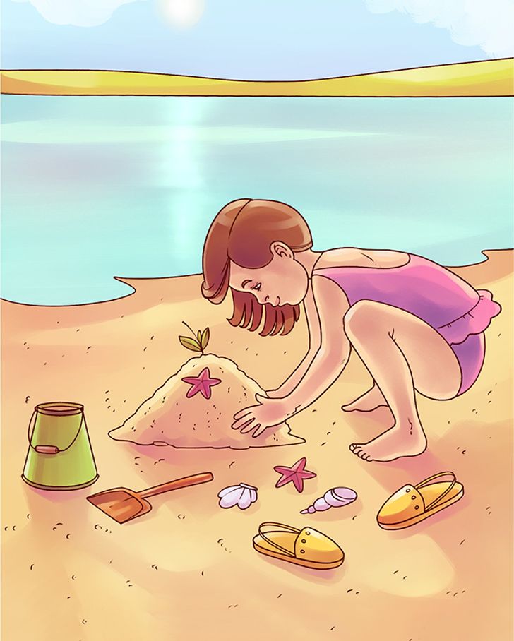 เด็กเล่นบริเวณชายหาด