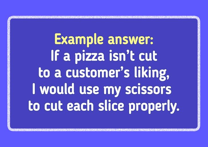 If you delivered pizza, how would you benefit from the use of scissors? answer
