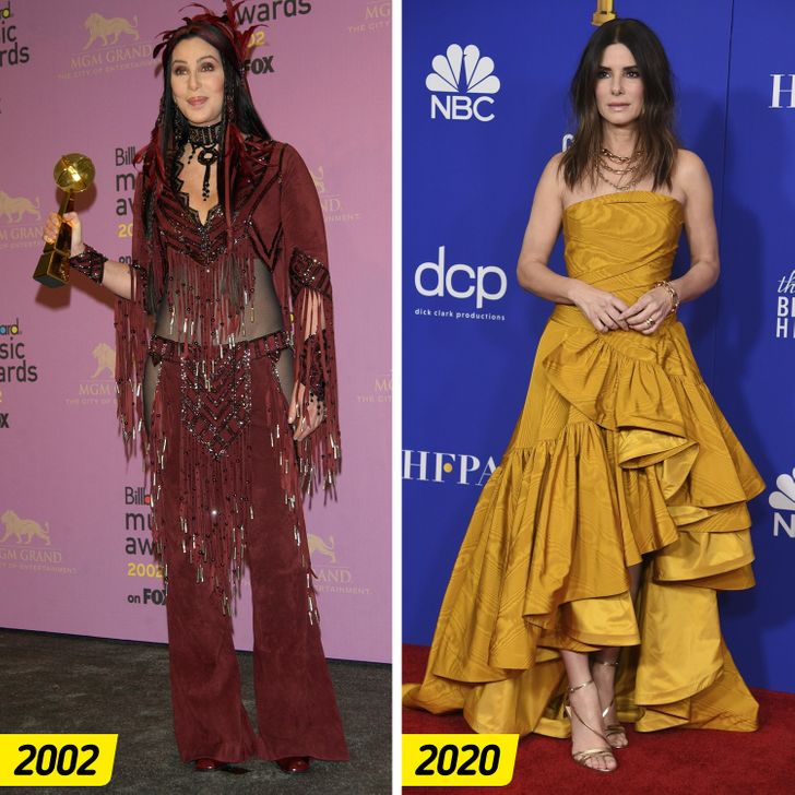 How 15 Same-Age Pairs of Celebs Looked on Red Carpets in the 2000s vs Now