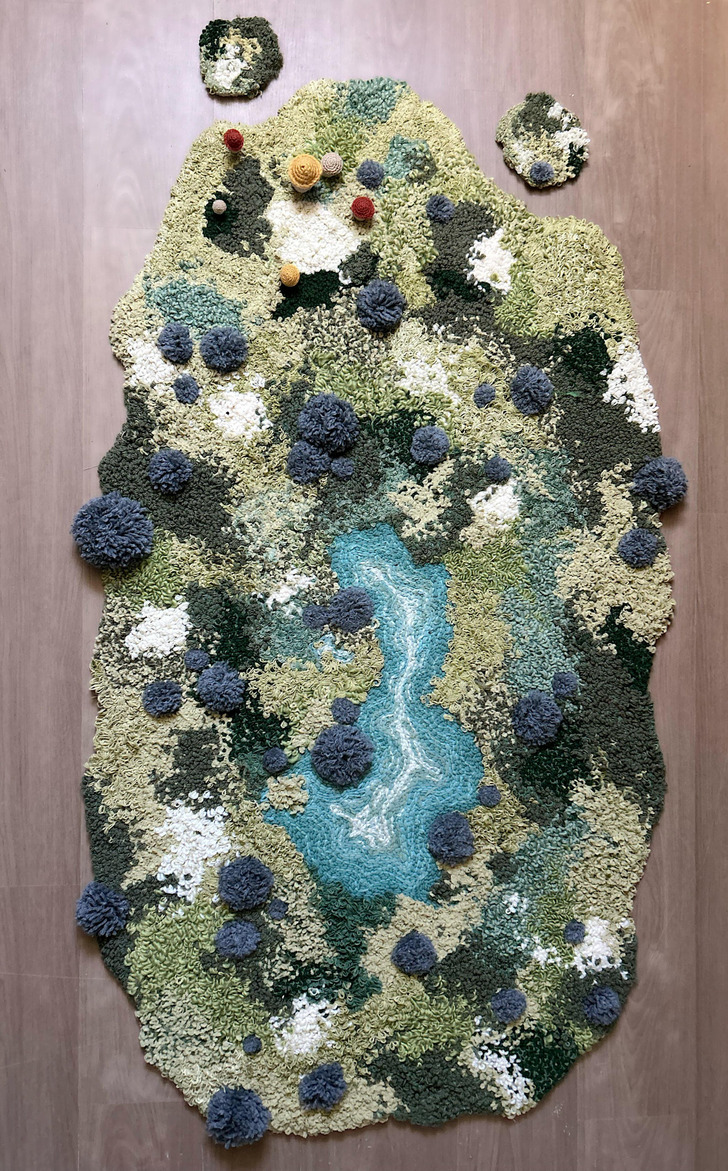 A First Project, a Moss Rug, and More Than 100 Hours